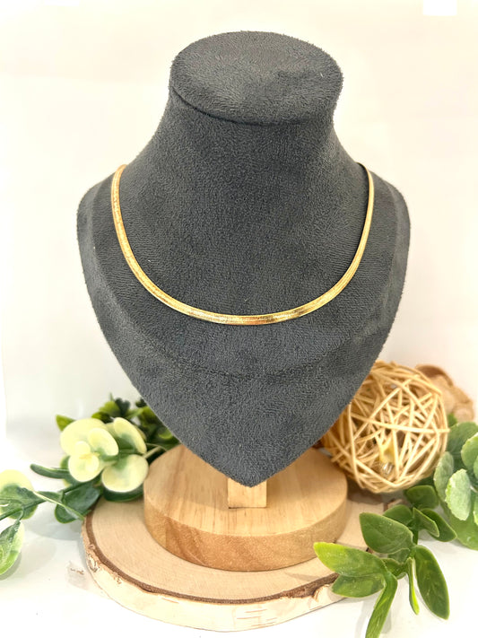 Women's Sterling Silver Gold Plated 3mm Herringbone Chain
