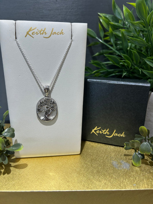 Silver Trinity Knot and Tree of Life Pendant