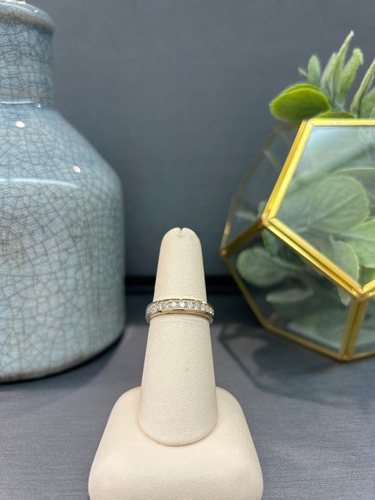 14k Yellow Gold 1.00ctw Diamond Eternity Channel Set Band