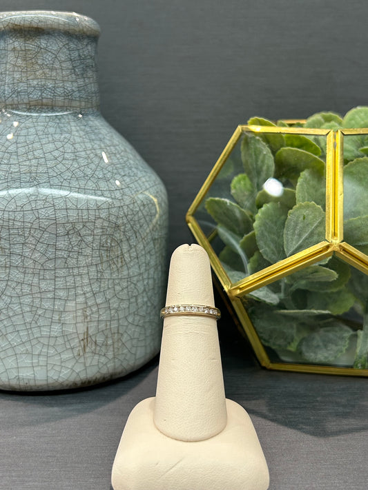 10k Yellow Gold Diamond Channel Band