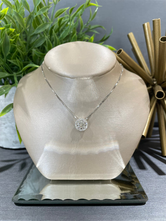 14k White Gold 0.51ctw Diamond Max Strauss Pendant