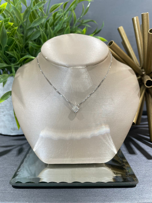 14k White Gold Bouquet Max Strauss Pendant