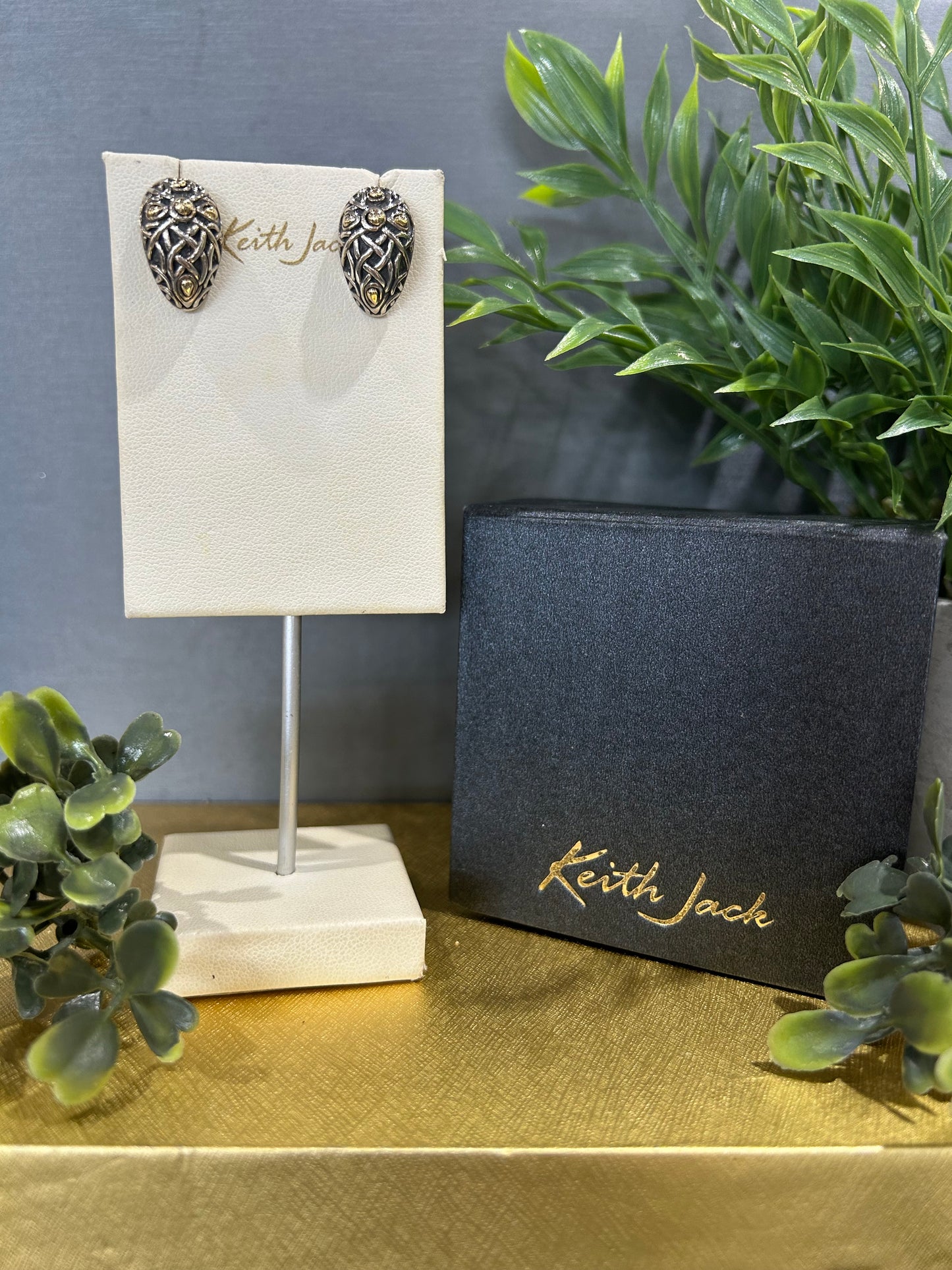 Silver and 18k Yellow Gold Solstice Earrings