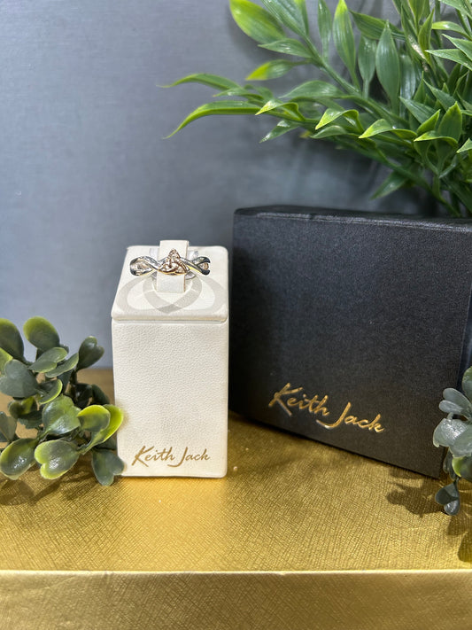 Silver and 10k Yellow Gold Trinity Knot Ring