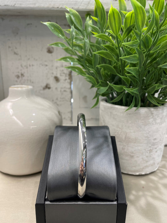 10k White Gold Solid Polish Bangle