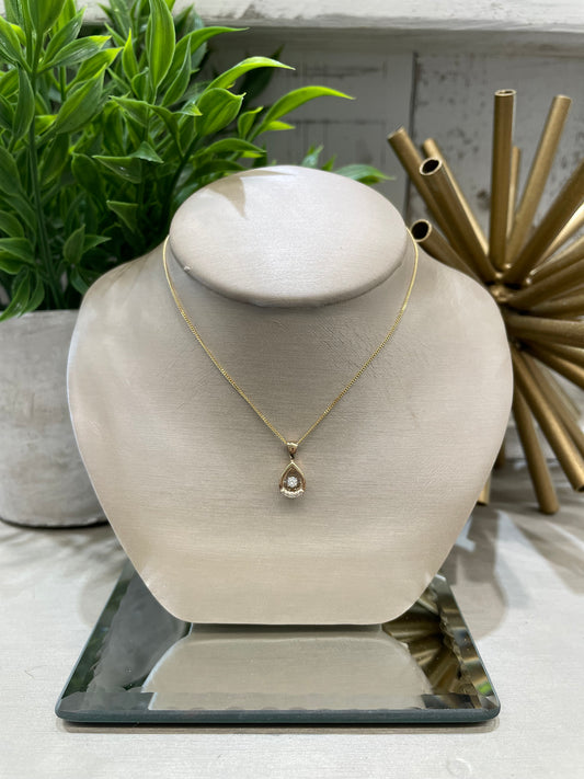 10k Yellow Gold 0.19ct Diamond Shaped Twinkle Pendant