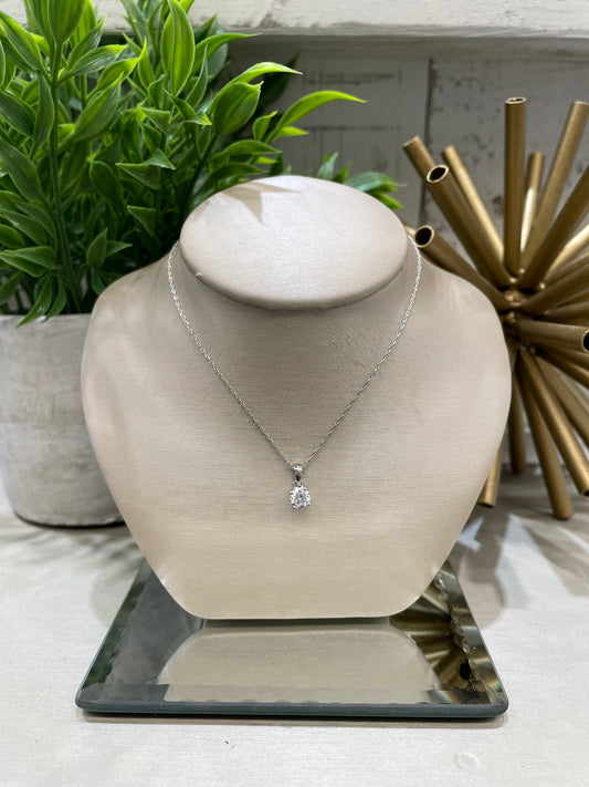 14k White Gold 0.49ct Lab Diamond Pendant