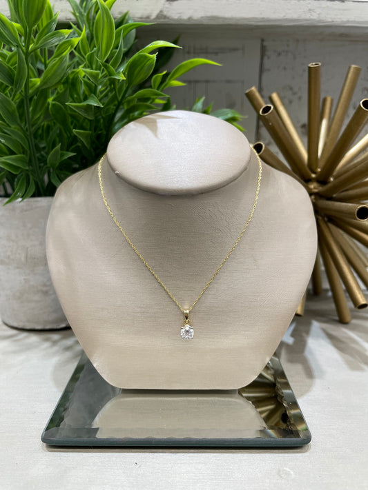 14k Yellow Gold 0.53ct Lab Diamond Pendant